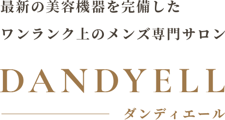 最新の美容機器を完備した ワンランク上のメンズ専門サロン ダンディエール（DANDYELL）